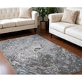 thumbnail image 1 of HomeRoots 513029 7 x 10 ft. Blue & Gray Abstract Power Loomed Rectangle Area Rug, 1 of 1