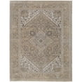 thumbnail image 1 of HomeRoots 513129 9 x 12 ft. Brown Ivory & Tan Floral Power Loom Distressed Rectangle Area Rug, 1 of 5
