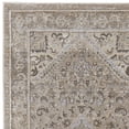 thumbnail image 1 of HomeRoots 513140 8 ft. Brown & Ivory Medallion Power Loomed Distressed Runner Rug, 1 of 1