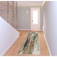 thumbnail image 1 of HomeRoots 513166 8 ft. Orange, Purple & Green Abstract Power Loom Runner Rug, 1 of 5