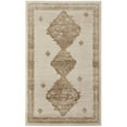 thumbnail image 1 of HomeRoots 513241 4 x 6 ft. Tan & Ivory Geometric Power Loom Distressed Rectangle Area Rug, 1 of 5