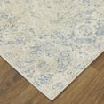 thumbnail image 1 of HomeRoots 513247 8 x 10 ft. Blue & Ivory Abstract Power Loom Distressed Rectangle Area Rug, 1 of 5
