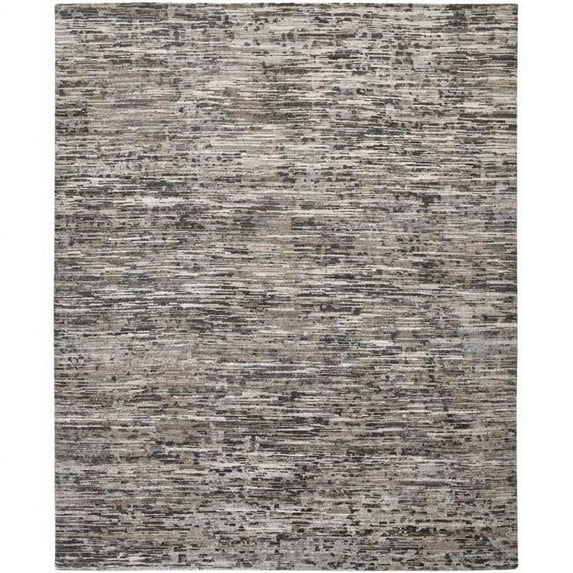 HomeRoots 513336 9 x 12 ft. Gray Blue & Silver Wool Abstract Hand Knotted Rectangle Area Rug
