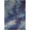 thumbnail image 1 of HomeRoots 513492 3 x 5 ft. Blue Purple & Ivory Abstract Power Loom Stain Resistant Rectangle Area Rug, 1 of 4