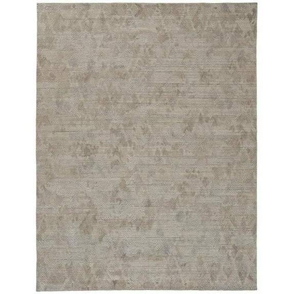 HomeRoots 513575 10 x 14 ft. Gray & Taupe Abstract Hand Woven Rectangle Area Rug