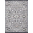 thumbnail image 1 of HomeRoots 513708 8 x 10 ft. Gray Floral Power Loom Stain Resistant Rectangle Area Rug, 1 of 5