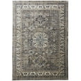 thumbnail image 1 of HomeRoots 513779 7 x 10 ft. Taupe Gray & Blue Floral Stain Resistant Rectangle Area Rug, 1 of 5