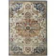 thumbnail image 1 of HomeRoots 513806 8 x 11 ft. Ivory Gold & Blue Floral Stain Resistant Rectangle Area Rug, 1 of 5
