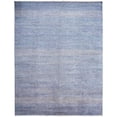 thumbnail image 1 of HomeRoots 513847 9 x 12 ft. Wool Striped Hand Knotted Rectangle Area Rug, Blue & Silver, 1 of 5