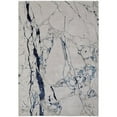 thumbnail image 1 of HomeRoots 513888 8 x 10 ft. Marble Power Loom Distressed Modern Area Rug - Ivory & Blue, 1 of 1