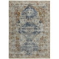thumbnail image 1 of HomeRoots 514028 12 x 15 ft. Ivory Orange & Blue Floral Power Loom Distressed Rectangle Area Rug with Fringe, 1 of 8