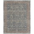 thumbnail image 1 of HomeRoots 514468 10 x 13 ft. Blue & Red Floral Power Loom Stain Resistant Rectangle Area Rug, 1 of 8