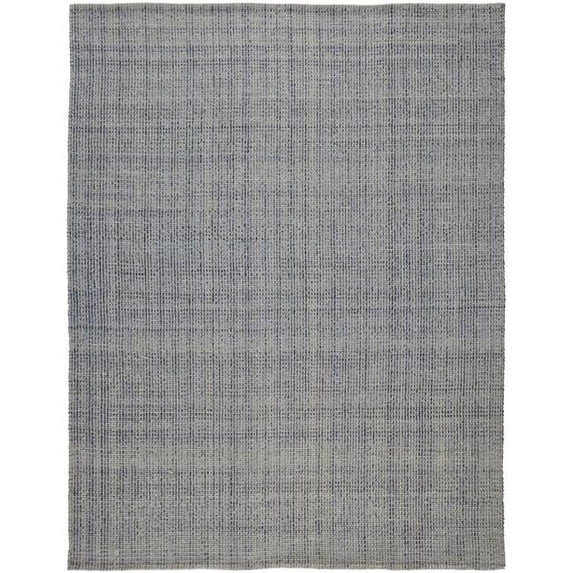HomeRoots 514549 8 x 10 ft. Gray Ivory & Blue Hand Woven Rectangle Area Rug