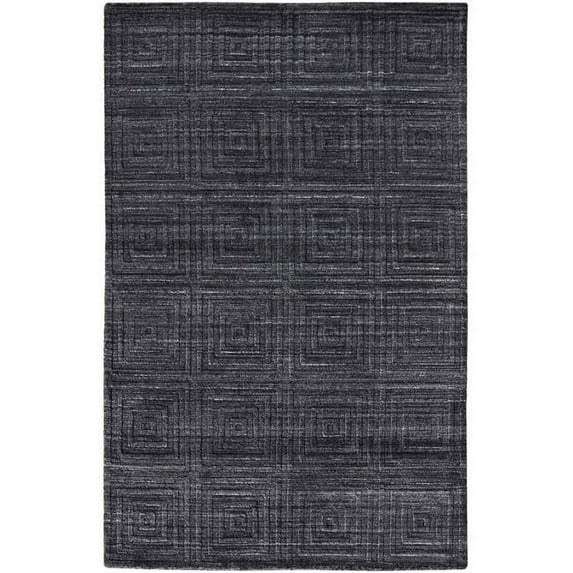 HomeRoots 514760 10 x 14 ft. Gray & Black Striped Hand Woven Rectangle Area Rug