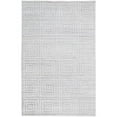 thumbnail image 1 of HomeRoots 514764 5 x 8 ft. White & Silver Striped Hand Woven Rectangle Area Rug, 1 of 10