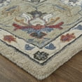 thumbnail image 1 of HomeRoots 514822 4 x 6 ft. Ivory Taupe & Blue Wool Floral Hand Tufted Handmade Stain Resistant Rectangle Area Rug, 1 of 5