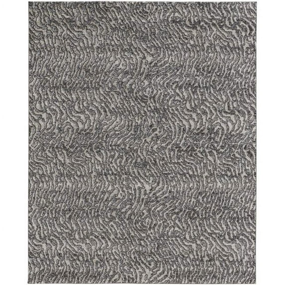 HomeRoots 514960 10 x 14 ft. Gray Taupe & Ivory Abstract Power Loom Stain Resistant Rectangle Area Rug