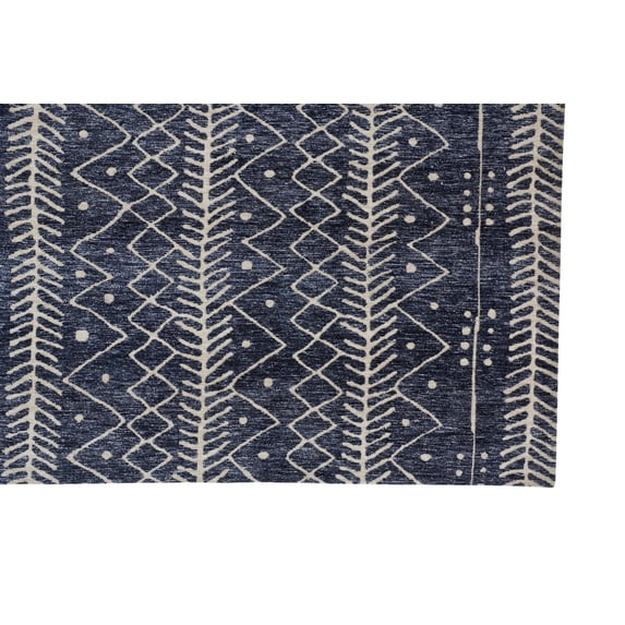 HomeRoots 515310 2 x 3 ft. Blue & Ivory Striped Stain Resistant Rectangle Area Rug