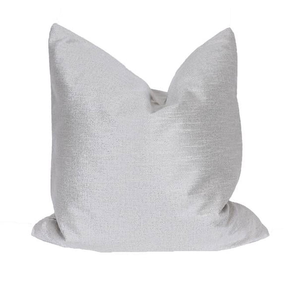 HomeRoots 515438 22 x 22 in. Silver Polyester Zippered Pillow