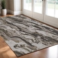 thumbnail image 1 of HomeRoots 515637 2 x 3 ft. Brown & Ivory Abstract Power Loomed Distressed Rectangle Area Rug, 1 of 1
