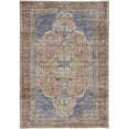 thumbnail image 1 of HomeRoots 515643 2 x 3 ft. Red Tan & Blue Abstract Rectangle Area Rug, 1 of 8