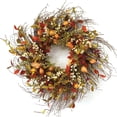 thumbnail image 1 of HomeRoots 516074 20 in. Artificial Fall Mixed Assortment Wreath, Green & Brown, 1 of 5