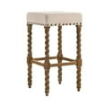 thumbnail image 1 of HomeRoots 516163 30 x 16.375 x 16.375 in. Cream & Natural Backless Bar Height Chair with Footrest, 1 of 3
