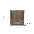 thumbnail image 1 of HomeRoots 516255 6 in. Crystal Glass Gray Round Table Vase, 1 of 5