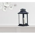 thumbnail image 1 of HomeRoots 516437 14.75 x 7 x 7 in. LED Floor Lantern Candle Holder, Black - Set of 2, 1 of 3