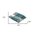 thumbnail image 1 of HomeRoots 516572 Woven Cotton Checkered Throw Blanket, Green, 1 of 4