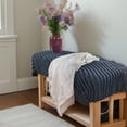 thumbnail image 1 of HomeRoots 516581 Woven Cotton Ombre Throw Blanket, Gray & White, 1 of 4