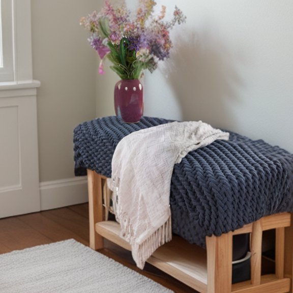 HomeRoots 516581 Woven Cotton Ombre Throw Blanket, Gray & White