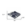 thumbnail image 1 of HomeRoots 516619 0.2 x 50 x 60 in. Blue & White Woven Cotton Checkered Throw Blanket, 1 of 4