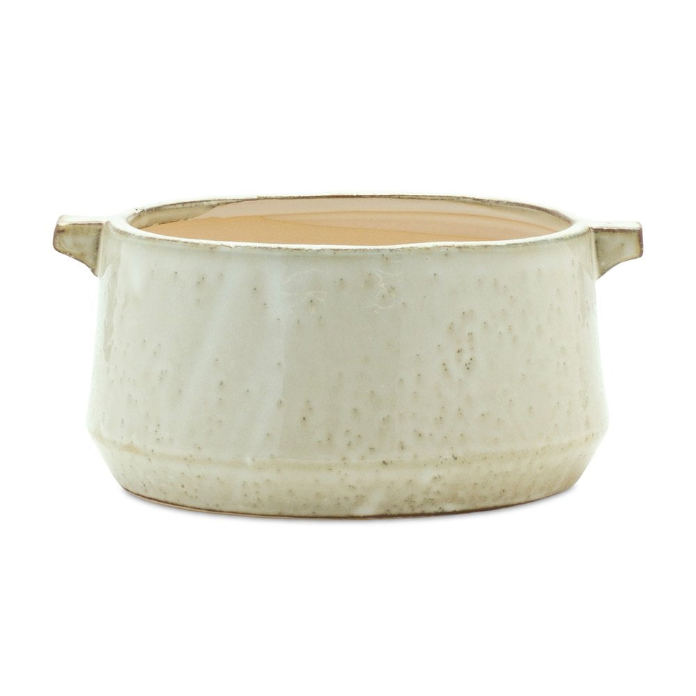 Melrose Beige Rustic Terracotta Bowl Planter 9.5"