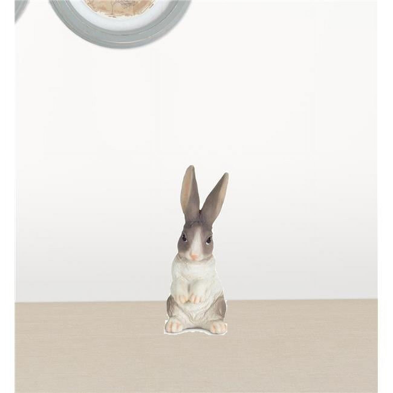 HomeRoots 518115 7 in. Grey & White Polyresin Rabbit Figurine - Set of ...