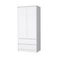 thumbnail image 1 of HomeRoots 518211 32 in. Accent Cabinet Soft Close with Multiple Shelves & Two Drawers, White, 1 of 5