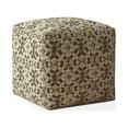 thumbnail image 1 of HomeRoots 518509 17 x 17 x 1 in. Beige Cotton Geometric Pouf Cover, 1 of 3