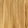 thumbnail image 1 of HomeRoots 518765 Yellow Knitted 100 Percent Cotton Throw Blanket, 1 of 5