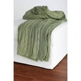 thumbnail image 1 of HomeRoots 518768 Olive & Green Knitted 100 Percent Cotton Throw Blanket, 1 of 5