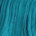 thumbnail image 1 of HomeRoots 518772 Teal & Blue Knitted 100 Percent Cotton Throw Blanket, 1 of 6
