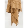 thumbnail image 1 of HomeRoots 518834 Camel Woven 100 Percent Textured Cotton Throw Blanket, 1 of 5
