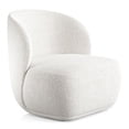 thumbnail image 1 of HomeRoots 520661 28.4 x 31 x 30 in. White Boucle Mod Wingback Chair, 1 of 1