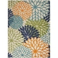 thumbnail image 1 of HomeRoots 521638 12 x 15 ft. Blue & Green Floral Power Loom Area Rug, 1 of 5