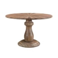 thumbnail image 1 of HomeRoots 521867 47 in. Brown Solid Wood Starburst Dining Table, 1 of 3