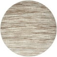 thumbnail image 1 of HomeRoots 522067 8 ft. Brown Abstract Power Loom Round Area Rug, 1 of 10