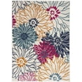 thumbnail image 1 of HomeRoots 522510 5 x 7 ft. Cream Floral Power Loom Rectangle Area Rug, 1 of 5