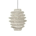 thumbnail image 1 of HomeRoots 522837 Single Rattan Dimmable Ceiling Light with White Shades, 1 of 3