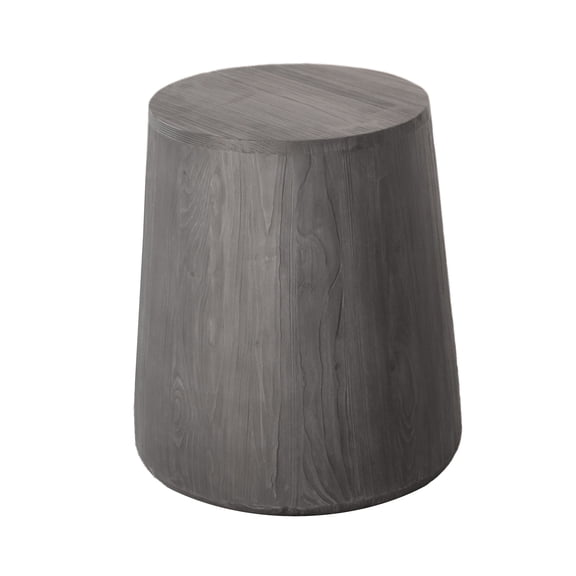 HomeRoots 523983 18 in. Solid Wood Round End Table, Ebony