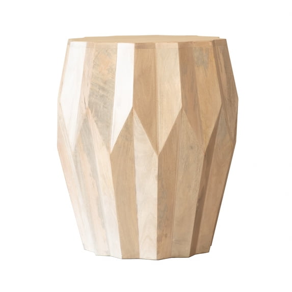 HomeRoots 523984 23 in. White Solid Wood Round End Table