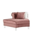 thumbnail image 1 of HomeRoots 524216 Velvet Curved Corner Sectional, Pink - 4 Piece, 1 of 5